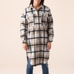 Noisy May 2022 NMJONAS L/S Wool Blend Long Shacket Sweater Jacket Size Medium